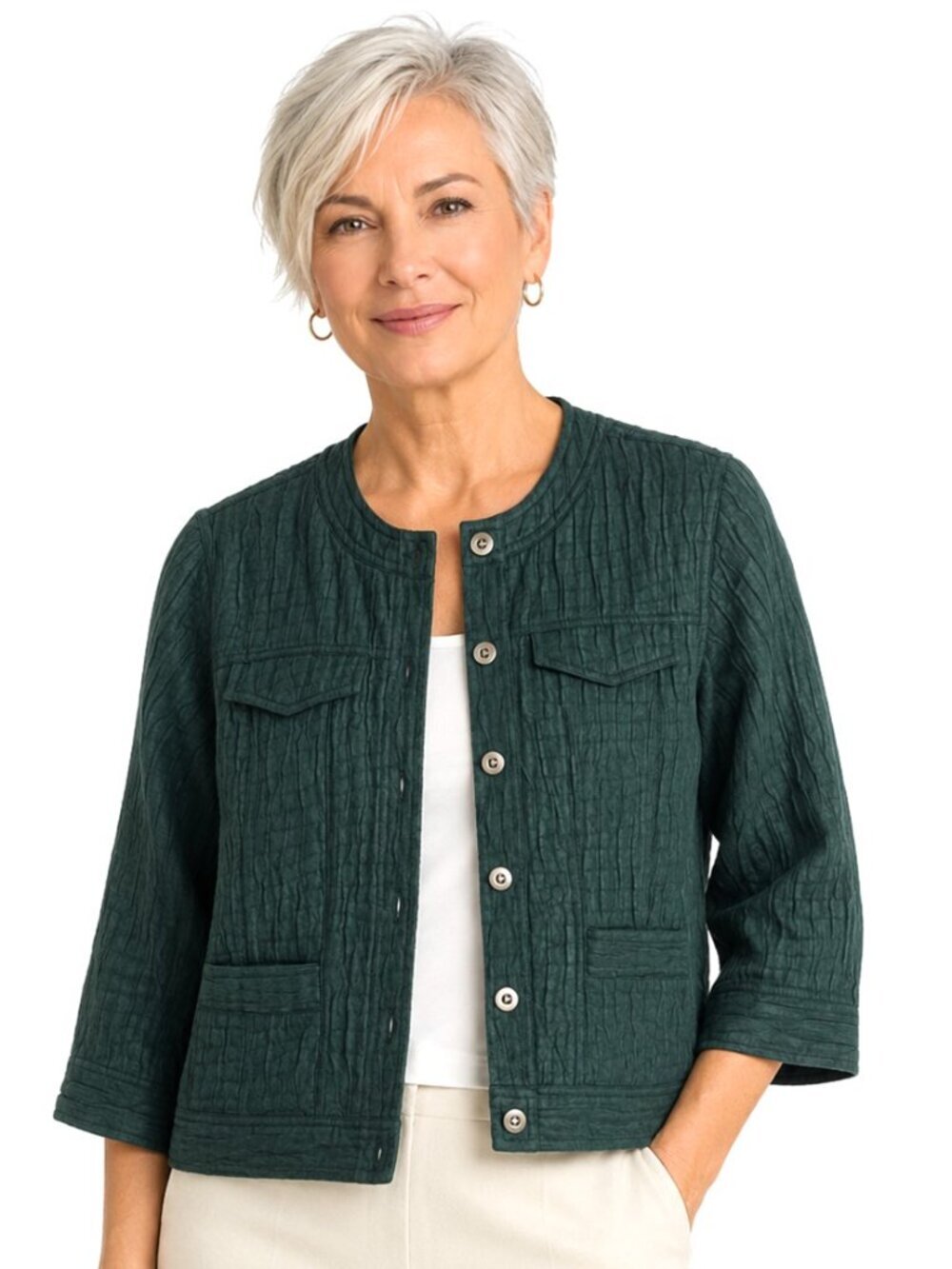 Ruby Road Forest Green Textured Jacket